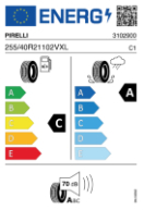 PIRELLI P-ZERO 255/40 R21 102V XL