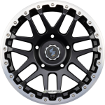 ETABETA - COMBAT CV BLACK MATT LIP + CAP POL. 8X17 LK:5/120 ET:45 ML:65,1
