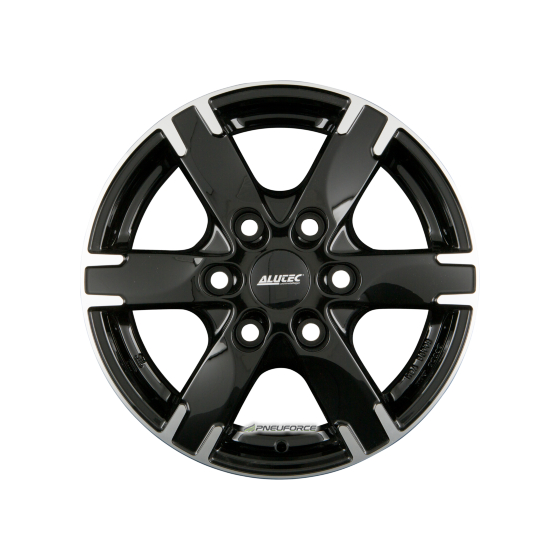 ALUTEC - TITAN DIAMANT-SCHWARZ FRONTPOLIERT 7X16 LK:6/139,7 ET:55 ML:93,1
