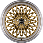 BORBET - B GOLD RIM POLISHED 7X17 LK:4/100 ET:38 ML:64