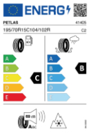 PETLAS VAN-AS 195/70 R15 104/102R