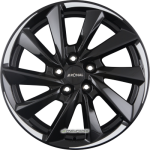 RONAL - R70 JETBLACK-WHITE TAIL 7,5X18 LK:5/112 ET:50 ML:57.06 +0.0