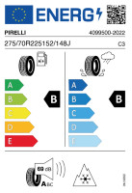 PIRELLI U02URB 275/70 R22.5 152/148J