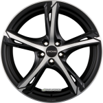 RONAL - R62 JETBLACK-MATT-FRONTKOPIERT 8X19 LK:5/108 ET:55 ML:63,35