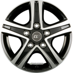 BORBET - CWD BLACK POLISHED GLOSSY 6X16 LK:5/118 ET:68 ML:71,1