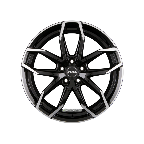RIAL - LUCCA DIAMANT-SCHWARZ FRONTPOLIERT 6,5X16 LK:5/100 ET:47 ML:57,1