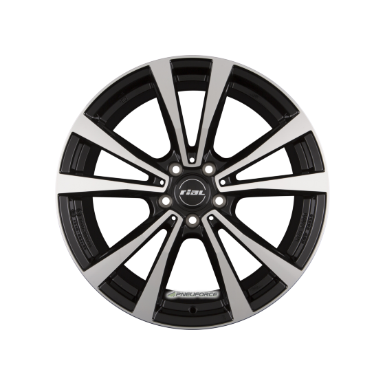 RIAL - M12 DIAMOND-BLACK FRONTPOLISHED 8X19 LK:5/112 ET:52 ML:66,5