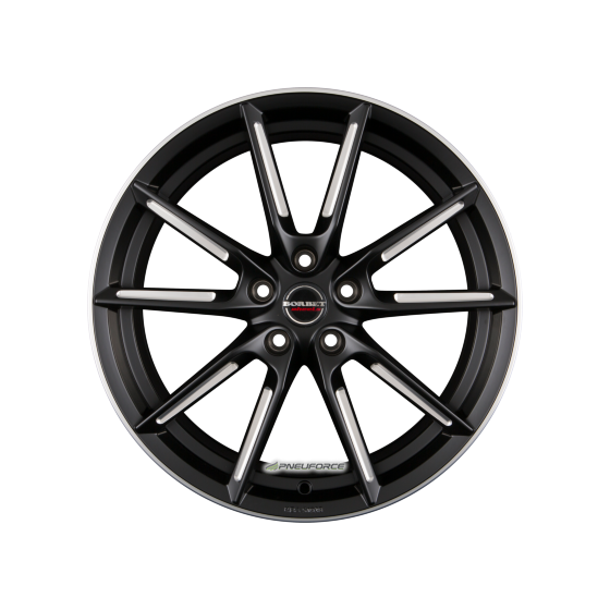 BORBET - LX BLACK MATT SPOKE RIM POLISHED 8,5X19 LK:5/112 ET:40 ML:66,5