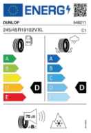 DUNLOP WIN-3D 245/45 R19 102V XL