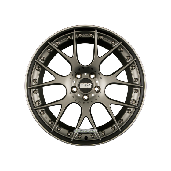 BBS CH-RII Radstern Platinum Matt - Felgenbett Schwarz Matt