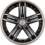 KESKIN KT11 Heaven Matt Black Front Polish Steel Lip (MBFS)