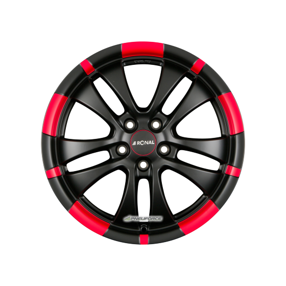 RONAL - R59 MCR JETBLACK-MATT-RED RIM 7,5X17 LK:5/112 ET:48 ML:76