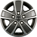 BORBET - CWG MISTRAL ANTHRACITE POLISHED 6X16 LK:5/118 ET:68 ML:71,1