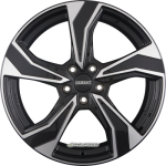 DEZENT - KB DARK BLACK/POLISHED 6,5X17 LK:5/100 ET:50 ML:54,1