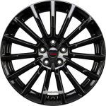 BORBET - BX15 BLACK GLOSSY 8X19 LK:5/114,3 ET:43 ML:72,5