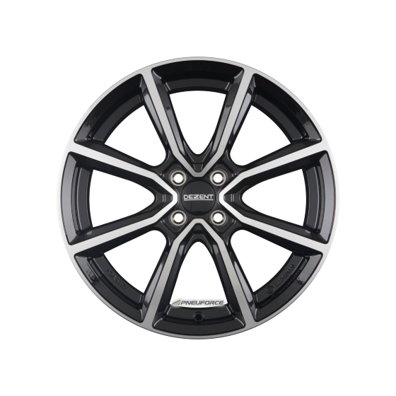 DEZENT - TN DARK BLACK/POLISHED 7X17 LK:4/100 ET:45 ML:60,1