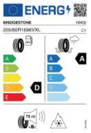 BRIDGEST A005-E 205/60 R16 96 V XL