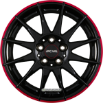 RONAL - R54 MCR JETBLACK-RED RIM 7X17 LK:5/112 ET:45 ML:76