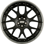 BBS CH-RII Radstern Schwarz Matt - Felgenbett Titan Matt
