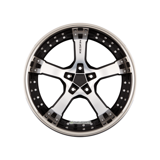 KESKIN KT10 Humerus Matt Black Front Polish Steel Lip (MBFS)