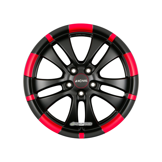 RONAL - R59 MCR JETBLACK-MATT-RED RIM 7,5X18 LK:5/112 ET:51 ML:76