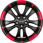 RONAL - R59 MCR JETBLACK-MATT-RED RIM 7,5X18 LK:5/112 ET:45 ML:76