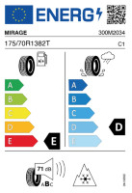 MIRAGE W562 175/70 R13 82 T
