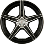 AXXION - AX7 SCHWARZ HOCHGLANZPOLIERT 8X18 LK:5/112 ET:48 ML:72,6