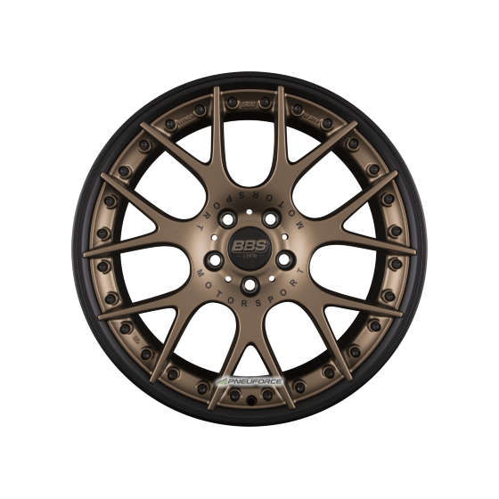 BBS CH-RII Radstern Bronze Matt - Felgenbett Schwarz mit AFS